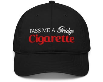 fridge cigarette hat Glory Days Apparel this hat blends humor Fridge Cig Trucker Hat