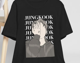 Camisa JungKook Camisa JK Camisa Kpop Camiseta Kpop Army Camiseta de manga corta Unisex Jersey Kpop Merch Regalo del ejercito Kpop Fanart Etsy Espana