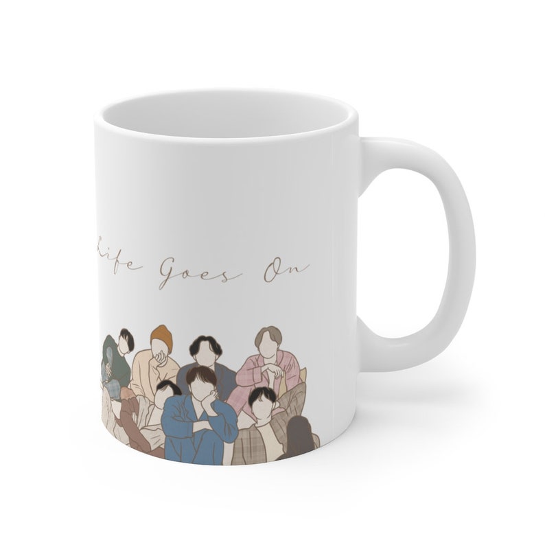 BTS Life Goes On Mug, BTS Mug, Bts Merch, Bts Fanart Mug, Bts Kpop, Kpop Merch, Bts Life Goes On, Bts Gift, Bts Art, Kpop Mug 