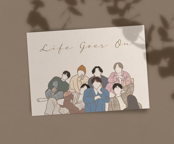 Life Goes On BTS Poster BTS Album Song Lyrics Print Kpop 