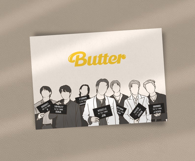 Bts Butter BTS Butter Poster Kpop Butter BTS Wall Art Bts Etsy