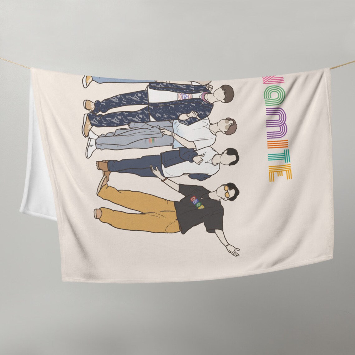 BTS Dynamite Throw Blanket BTS Blanket Kpop Merch Kpop Home Etsy