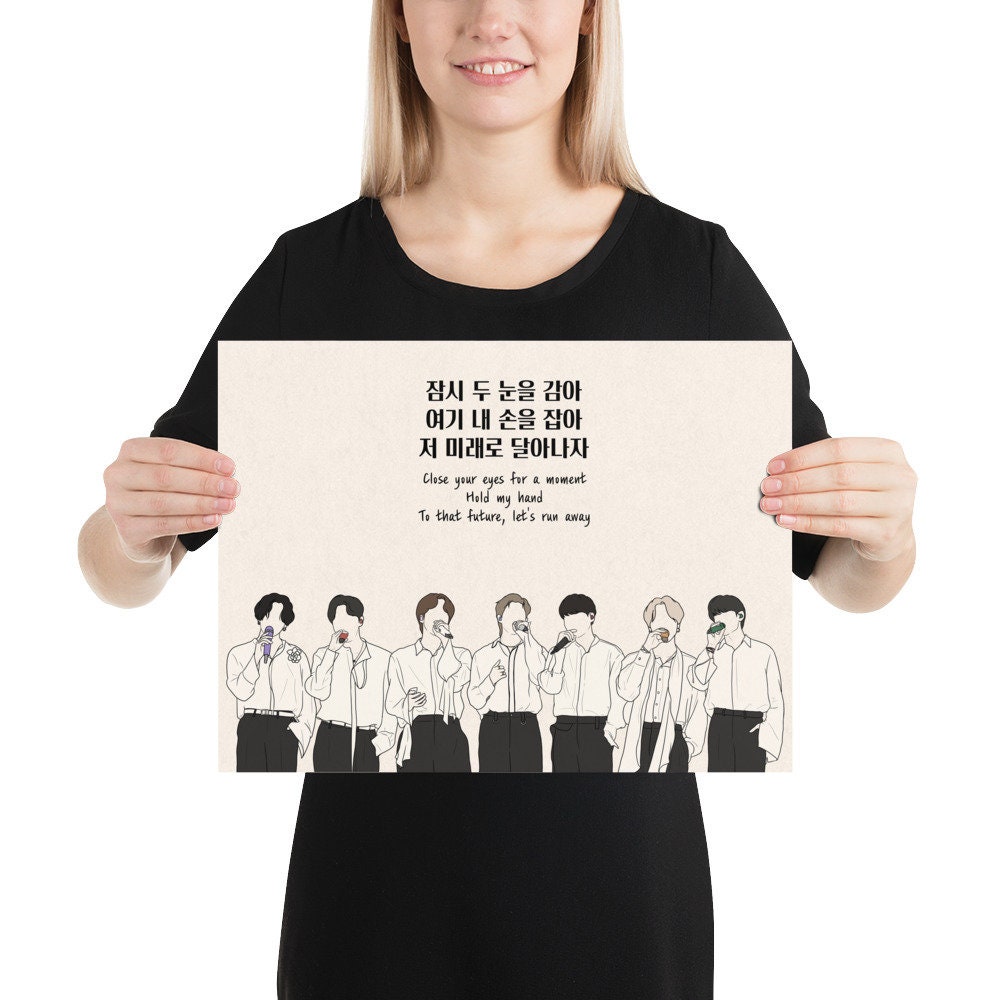 Life Goes On BTS Poster BTS Album Song Lyrics Print Kpop 