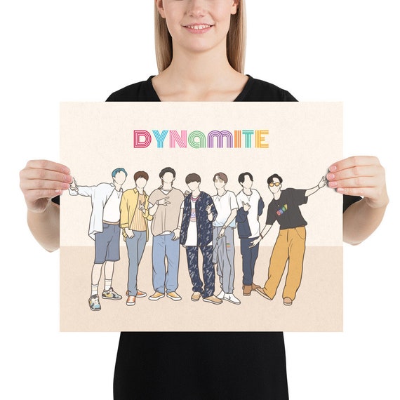 Bts Dynamite Poster Kpop Bts Bts Poster Bts Minimal Print Etsy 日本