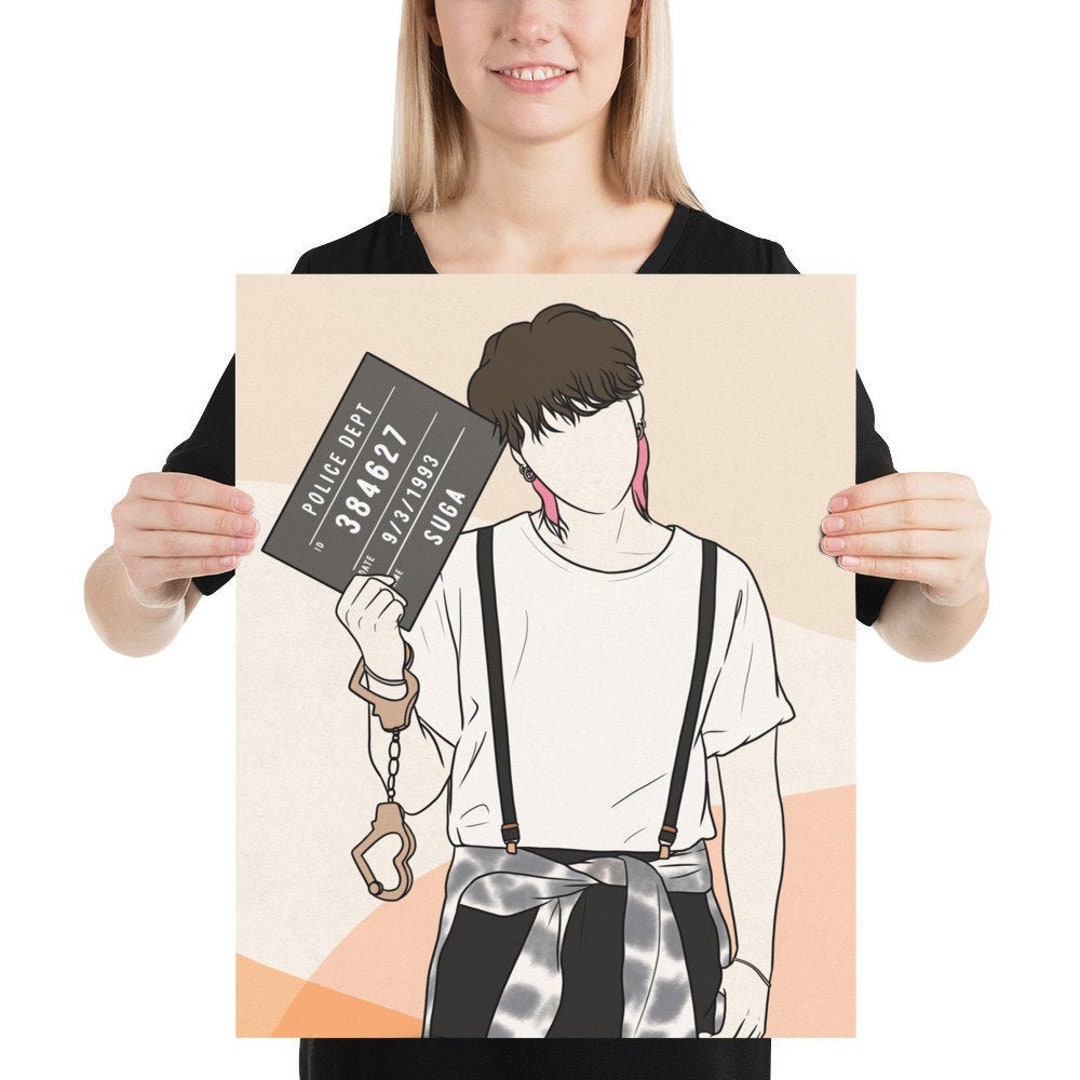 Suga Mugshot Poster Bts Butter Kpop Butter BTS Wall Art - Etsy UK
