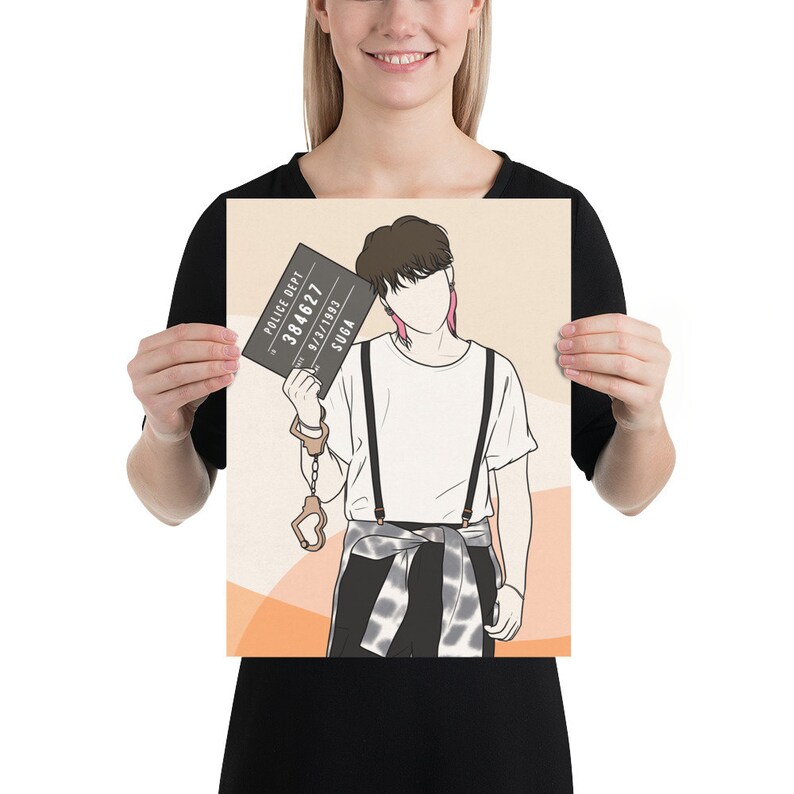 Suga Mugshot Poster Bts Butter Kpop Butter BTS Wall Art - Etsy