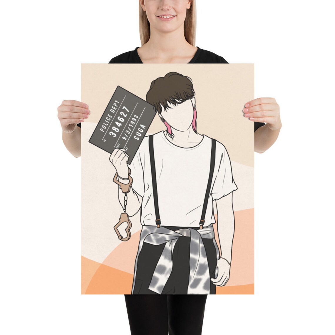 Suga MugShot Poster Bts Butter Kpop Butter BTS Wall Art | Etsy