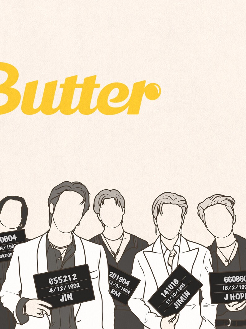 Bts Butter BTS Butter Poster Kpop Butter BTS Wall Art Bts Etsy