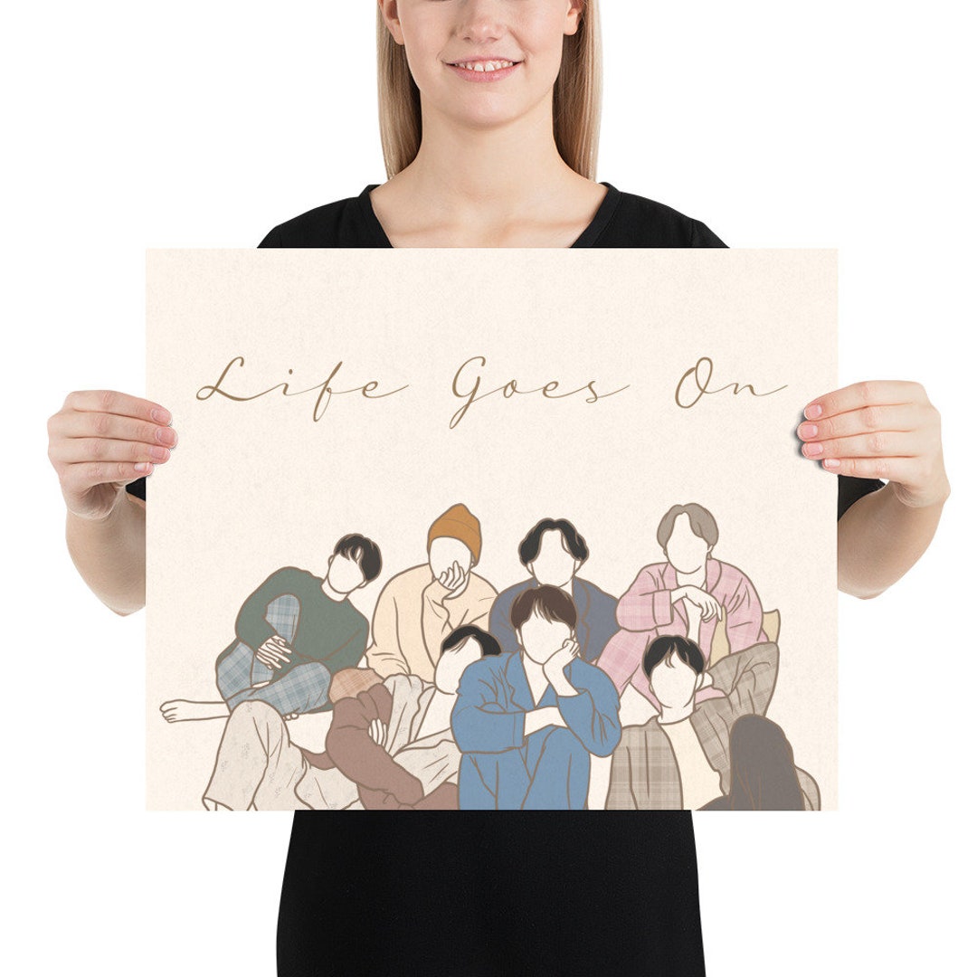 BTS Life Goes on Poster BTS Wall Art BTS Poster Bts Room Etsy