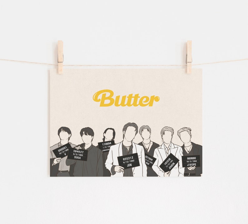 Bts Butter BTS Butter Poster Kpop Butter BTS Wall Art Bts Etsy