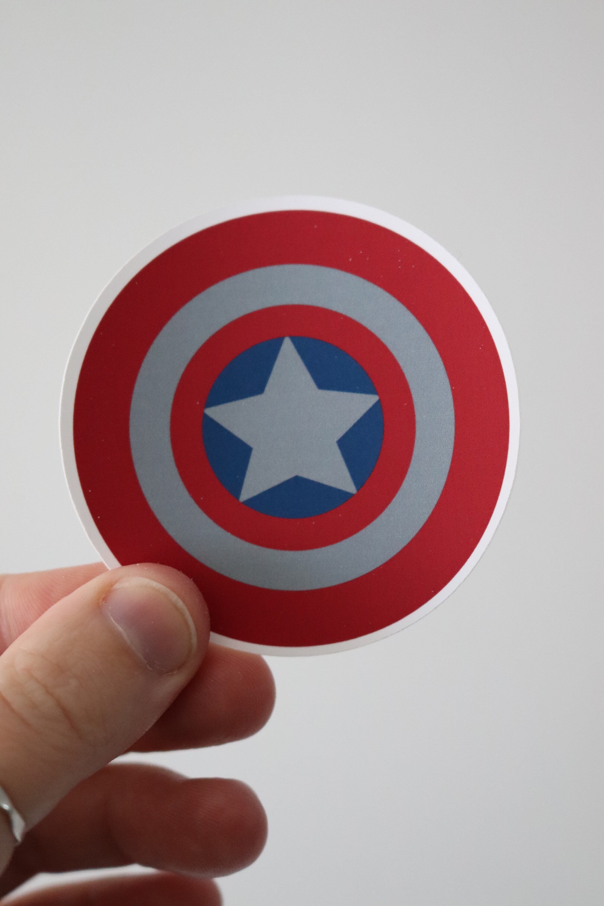 Captain America Shield Sticker Etsy