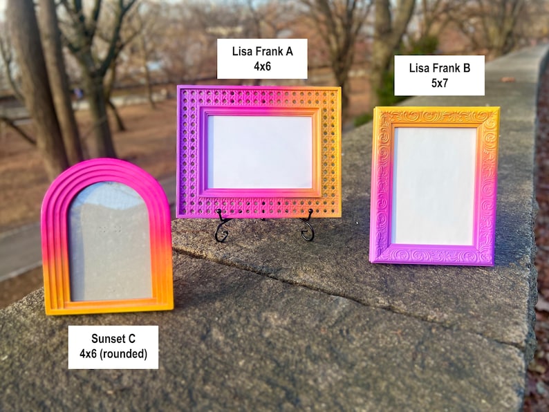 Custom Colorful Spray Painted Picture Frames (4x6 and 5x7) - Etsy