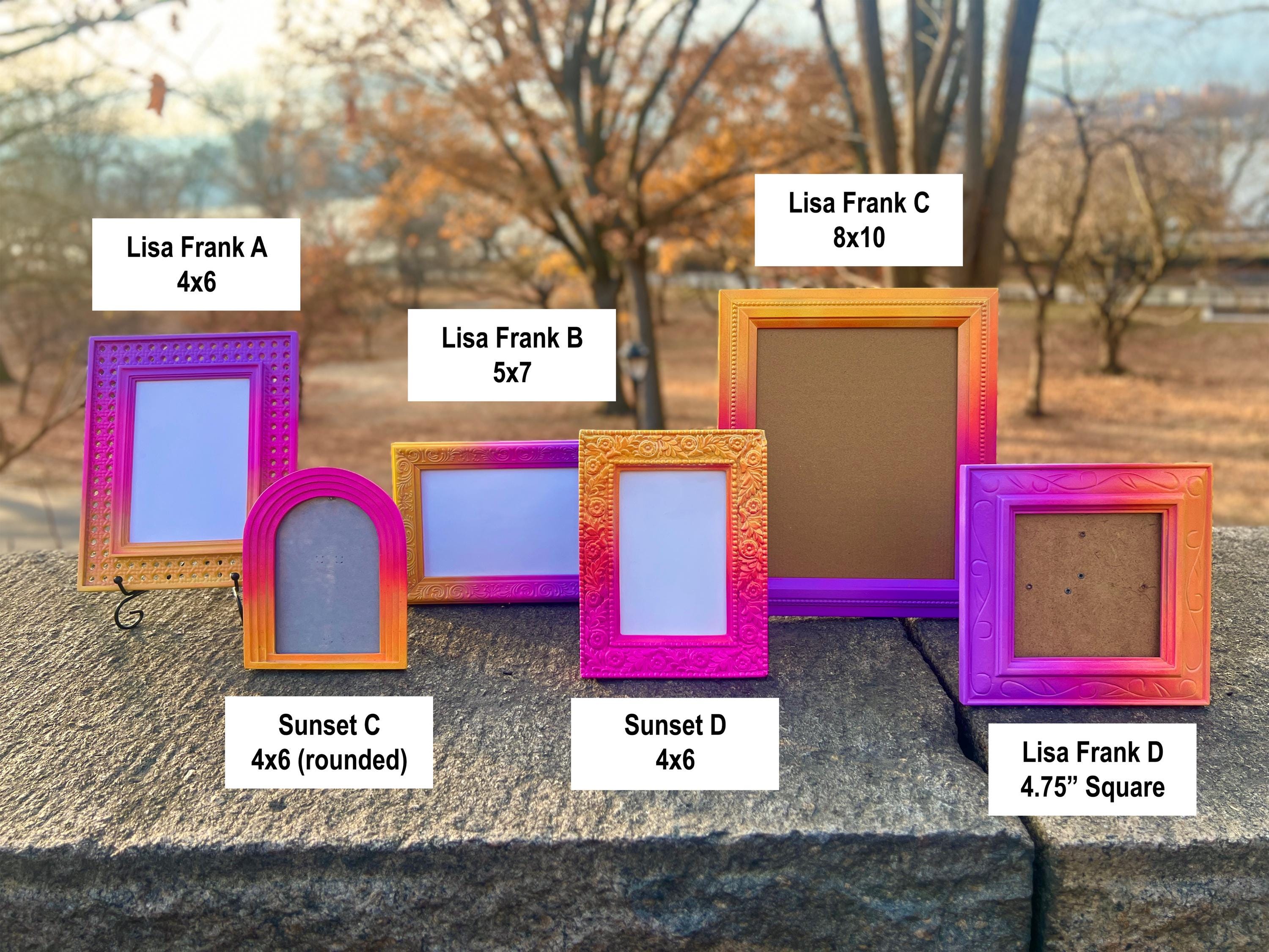 Custom Colorful Spray Painted Picture Frames (4x6 and 5x7)