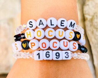 Inspired Custom Hocus Pocus Salem 1963 Bead Bracelet