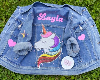 Veste en jean LICORNE