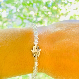 Hamsa Charm Crystal Bracelet