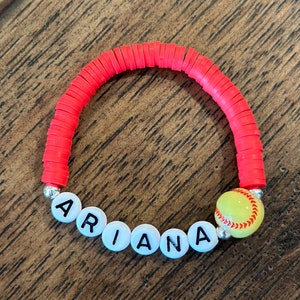 Softball Baseball Soccer Basketball Name Team Bracelet