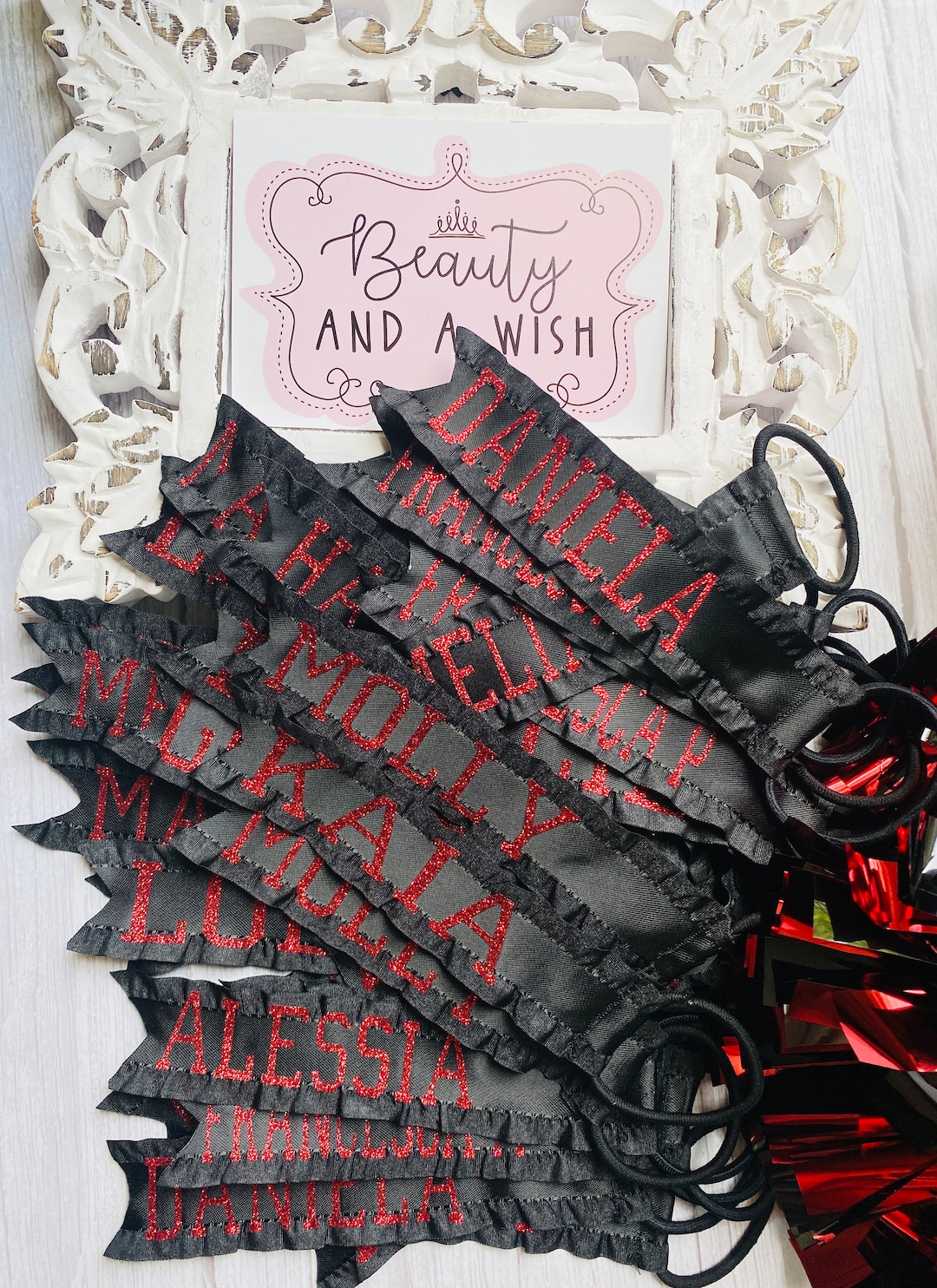Cheer Pom Pom Name Tags Tassels Etsy