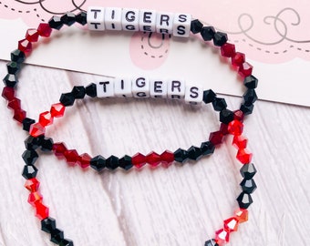 Personalized Sports Name Crystal Beads Bracelets