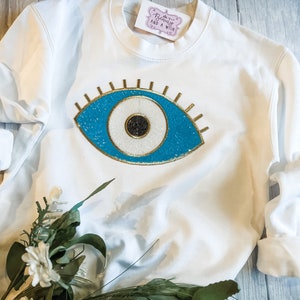 Evil Eye Patch Sweatshirt /  Shirt