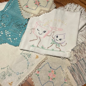 Vintage Embroidered Linens