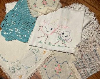 Vintage Embroidered Linens