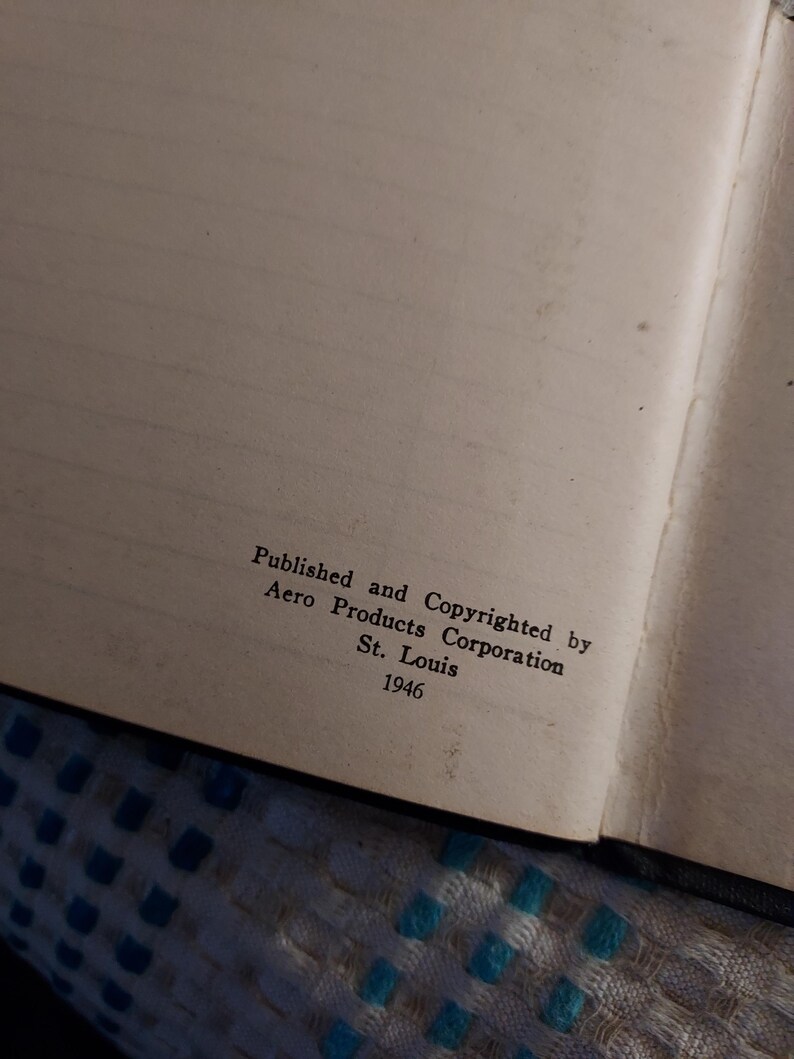 Vintage Pilot Flight Record and Log Book. - Etsy