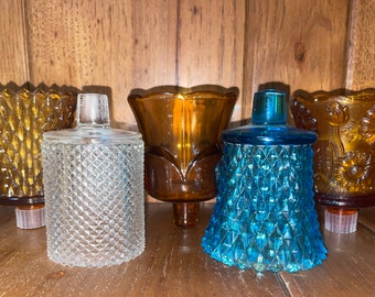 Velas votivas de vidrio vintage