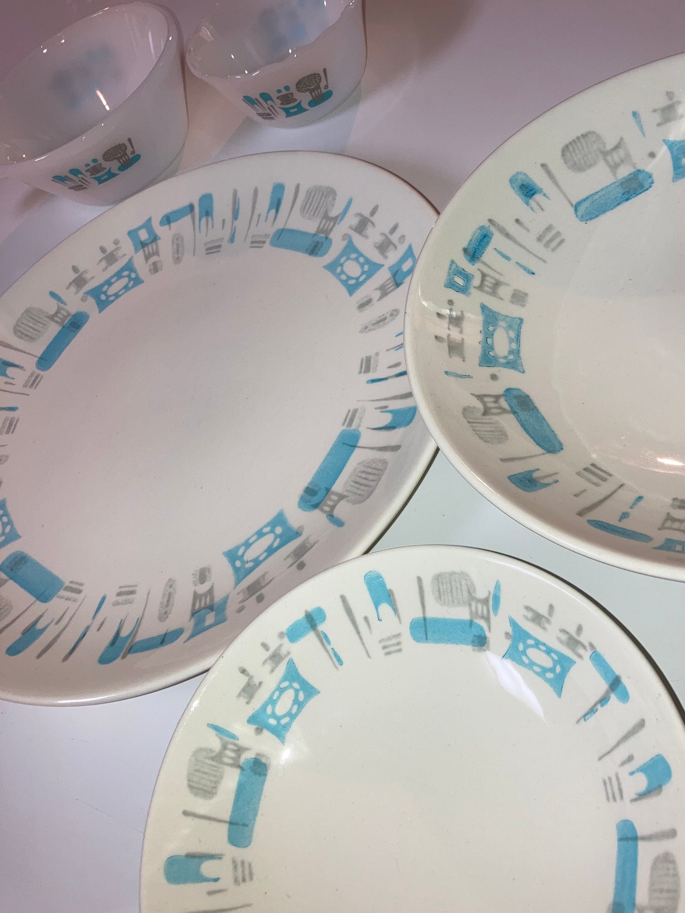 Vintage Fire King Blue Heaven Dinnerware. Etsy