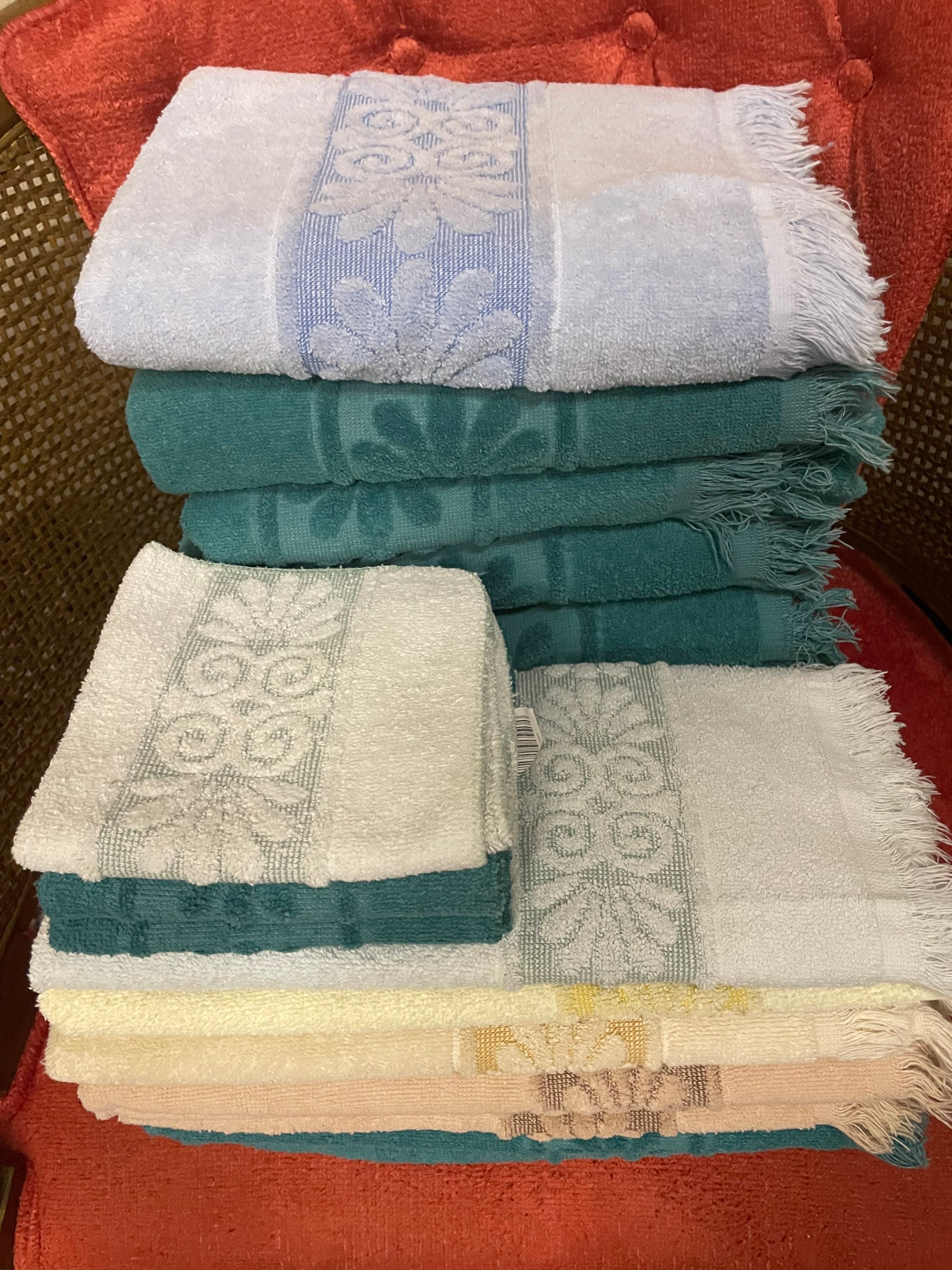 Vintage Cannon Bath Towel Set 5 Pieces Gorgeous Peach NWT