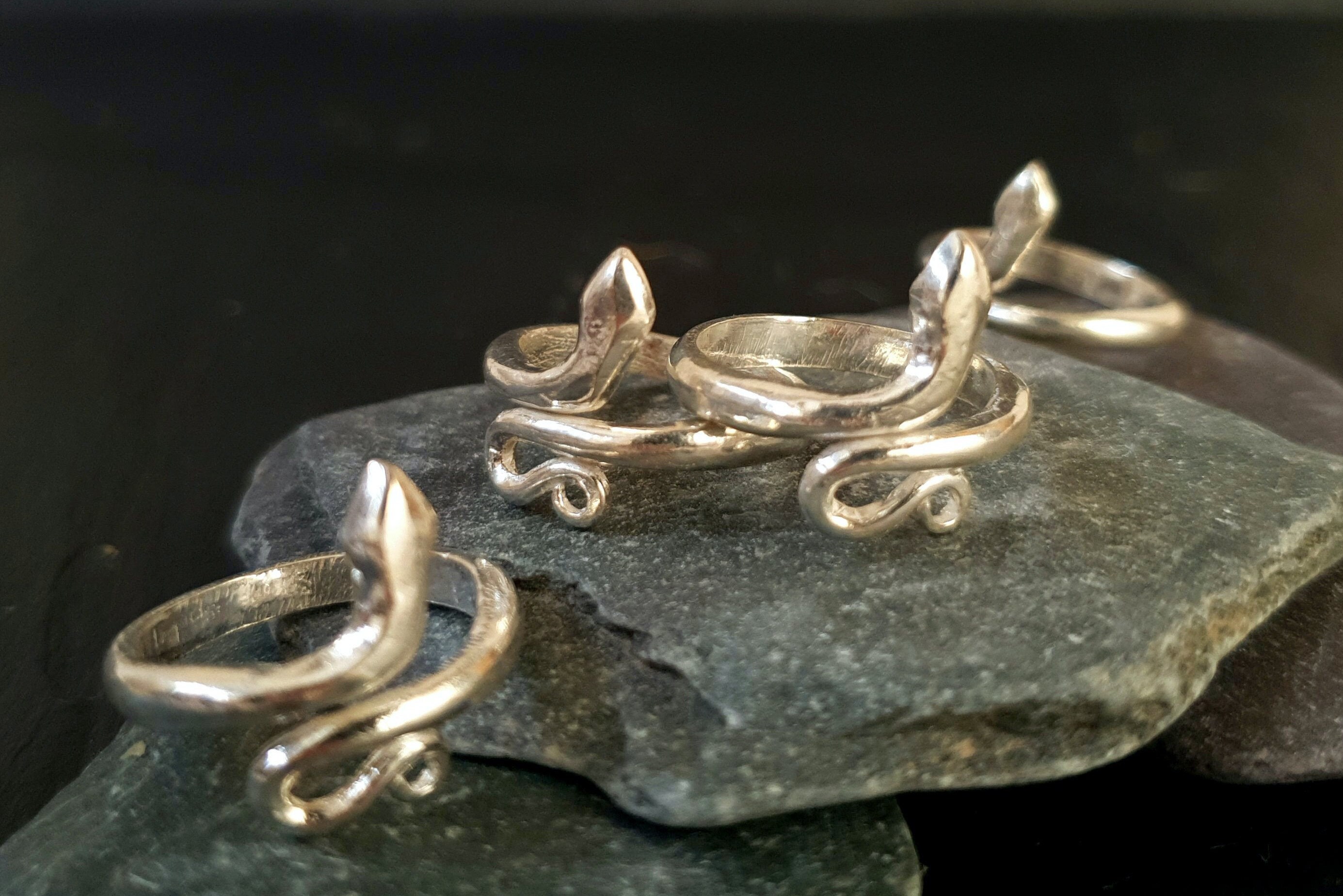 Sadhguru Consecrated Isha Silver Snake Ring Etsy