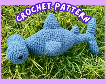 Crochet Hammerhead Shark Pattern: Amigurumi Shark Toy (PDF Download)