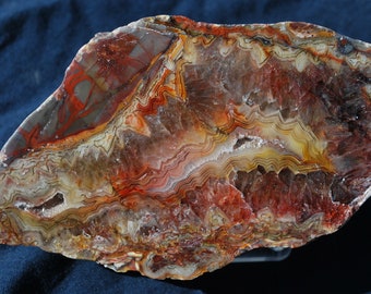 Laguna Lace Agate Polished Display Specimen.  15cm x 8.5cm x 8cm.