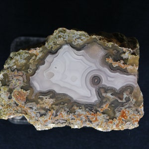 Nice Patterned Laguna Agate Arco Iris Mine Polished Display Specimen.  7.5cm x 5cm.