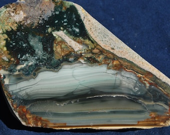 Blue Mountain Jasper Polished Display Specimen.  11cm x 9cm x 12mm.