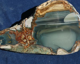 Blue Mountain Jasper Slab Polished Display Specimen.  15cm x 9cm x 18mm.