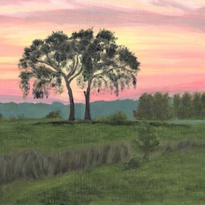 Image en acrylique : ambiance du soir sur l’île d’Ummanz, impression d’art A4 (21 x 29,7 cm) ou carte d’artiste A6 (10,5 x 14,8 cm)