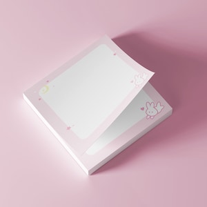 Moon Bunny Sticky Notes // memo pad, notepad, home office, stationery, journal, planner, post pad