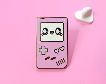 Kawaii Game Enamel Pin, Retro Gamer Style