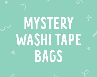 Mystery Washi Tape Set, Kawaii Stationery, Set of 6