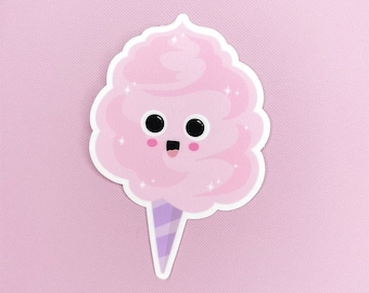 Cotton Candy Sticker // food, waterproof, cute, stationery, kawaii, hydro flask, water bottle, candyfloss, spun sugar