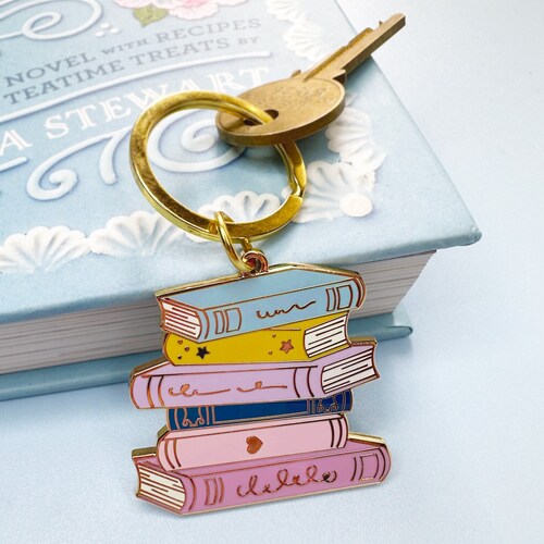 Cozy Nights Enamel Keychain Book Enamel Keychain Magical Etsy