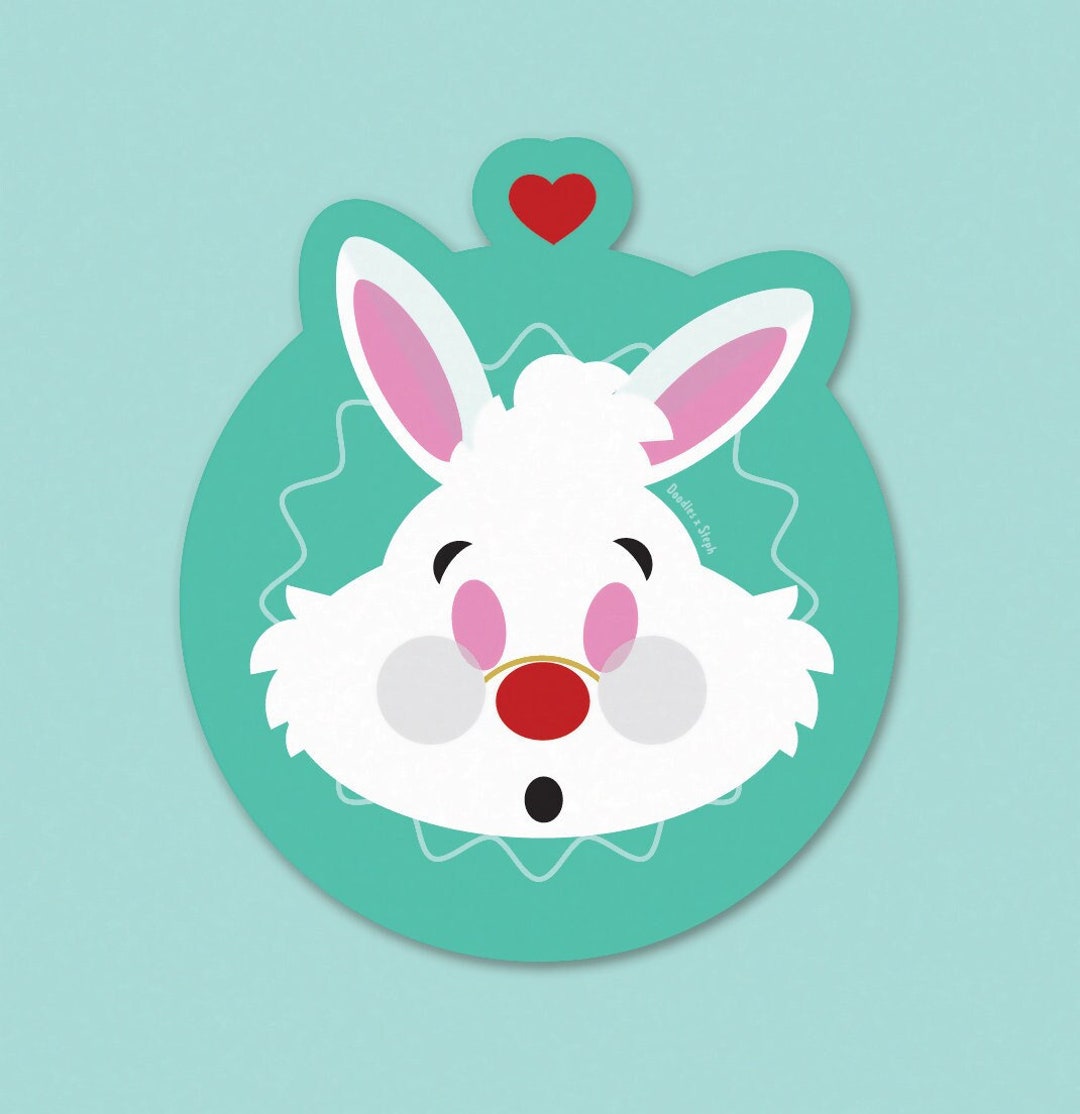 White Rabbit Car Decal White Rabbit Vinyl Sticker, Laptop Decal - Etsy