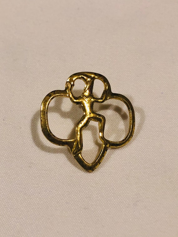 Vintage Girl Scout Trefoil Pin Etsy