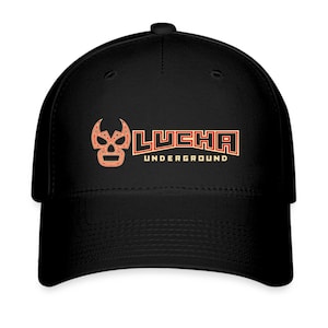 Lucha Libre Underground Logo Legend Symbol Men's Black Baseball Cap Hat Adult Size