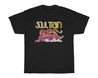 Soul Train Logo Boogie Dance Don Cornelius Men&#39;s Navy Black T-Shirt Size S to 5XL