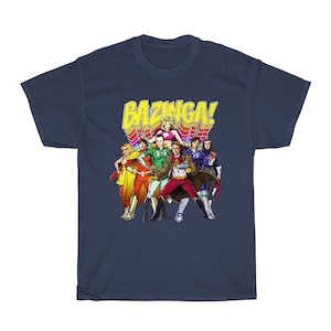Bazinga Heroes Men&#39;s Navy Black T-Shirt Size S to 5XL