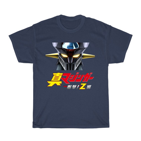 Shin Mazinger Z Japan Mecha Robot Anime Men's Navy Black T
