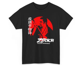 Zatoichi The Blind Swordsman Japan Samurai Movie T-shirt heren marineblauw maat S tot 5XL