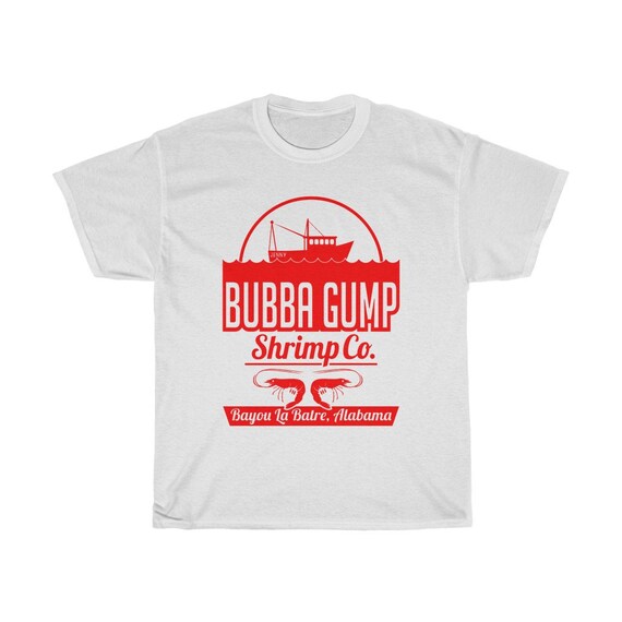 Bubba Gump Shrimp Co Forest Gump Movie Men s White Black T shirt